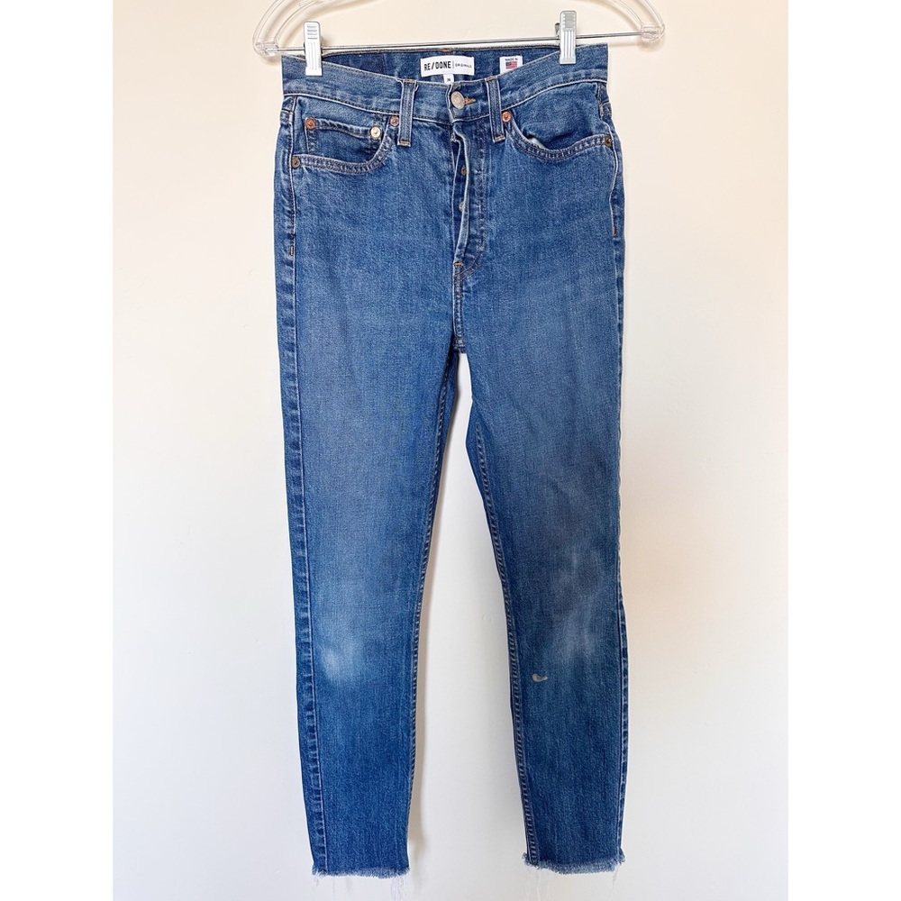 Re/Done Originals high rise ankle crop jeans